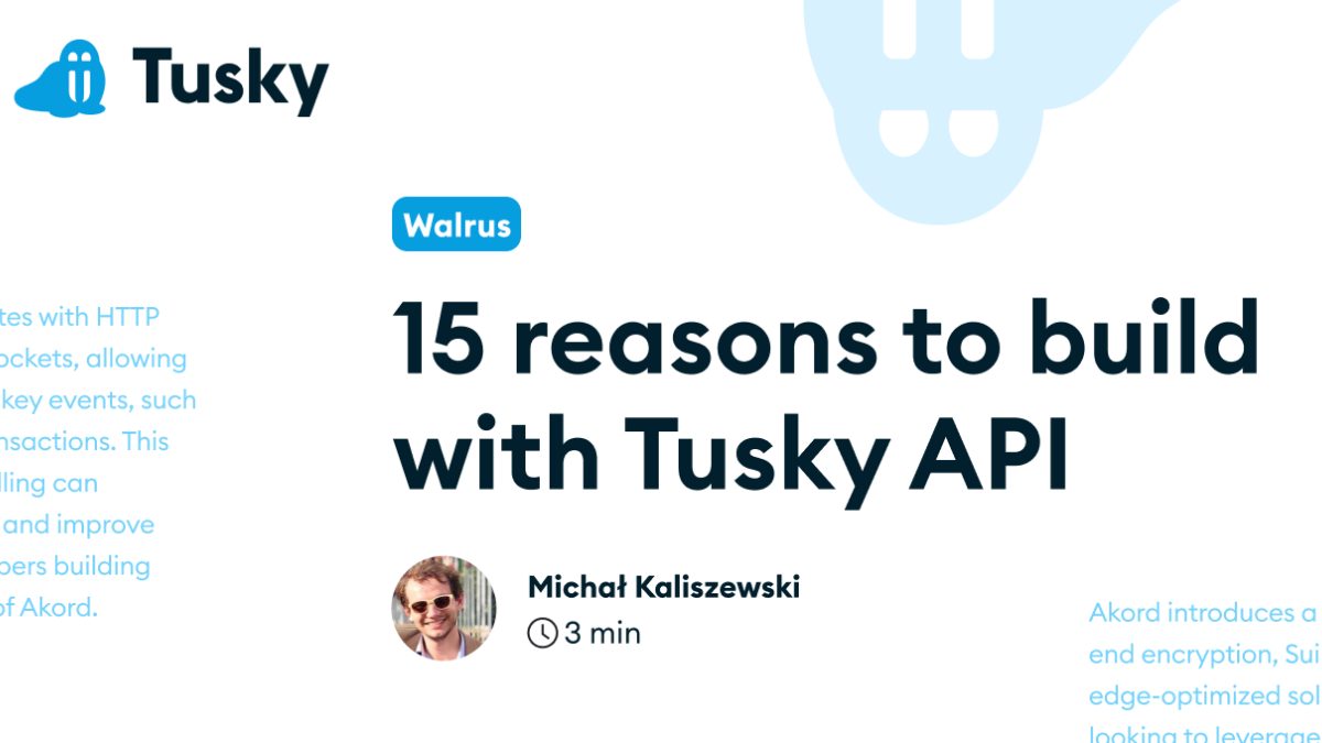 15 reasons to build with Tusky API | Tusky